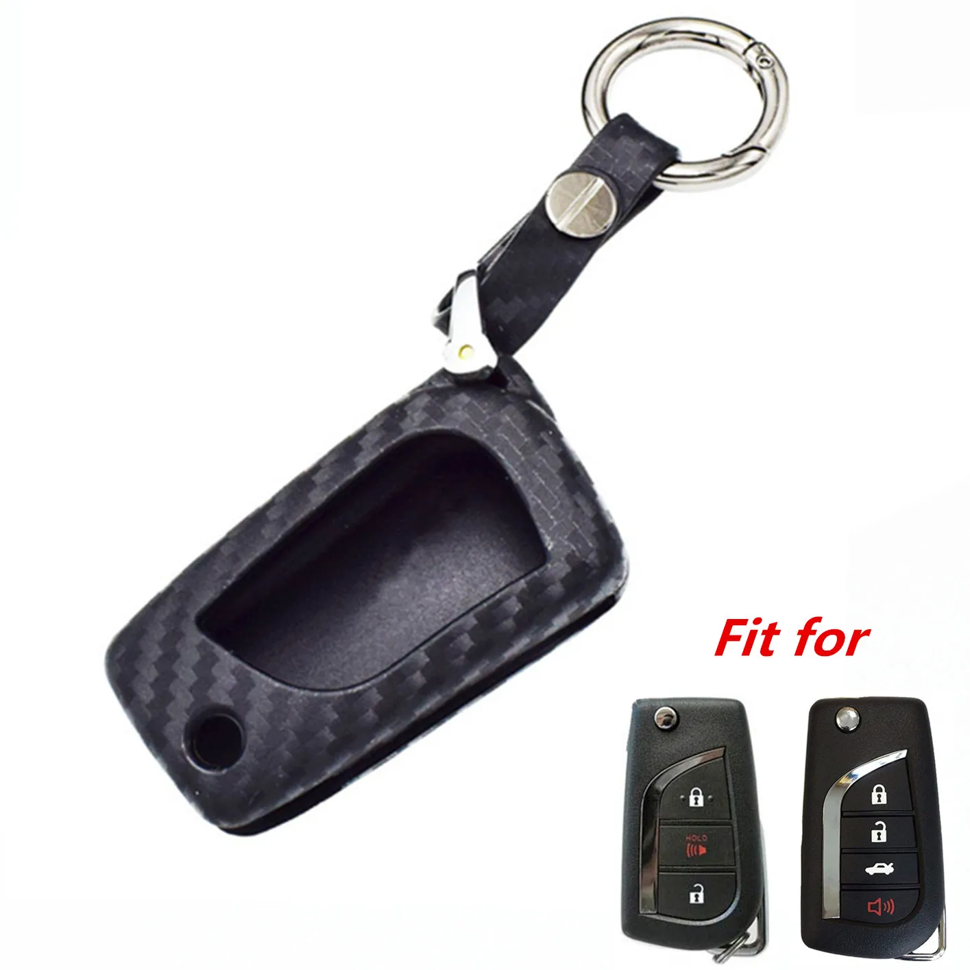 WFMJ Black Carbon Fiber Silicone Flip Remote Smart Key Chain Holder Cover Case for 2018 2017 Toyota Corolla iM HYQ12BBY HYQ12BFA
WFMJ Black Carbon Fiber Silicone Flip Remote Smart Key Chain Holder Cover Case for 2018 2017 Toyota Corolla iM HYQ12BBY HYQ12BFA