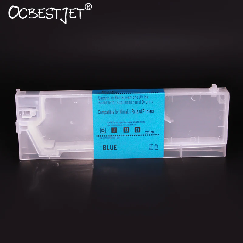 220ML/PC ES3 Refillable Ink Cartridge For Mimaki JV5 JV150 JV300 CJV300 CJV150 (6 Colors One Set)
220ML/PC ES3 Refillable Ink Cartridge For Mimaki JV5 JV150 JV300 CJV300 CJV150 (6 Colors One Set)