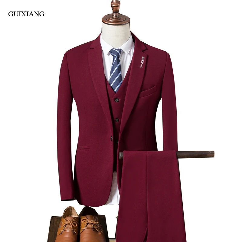 Men High-end Boutique Suit New Style High Quality Solid Men's Three Piece Suits Wedding Clothes (Jacket, Vest And Pants) M-3XL
Men High-end Boutique Suit New Style High Quality Solid Men's Three Piece Suits Wedding Clothes (Jacket, Vest And Pants) M-3XL