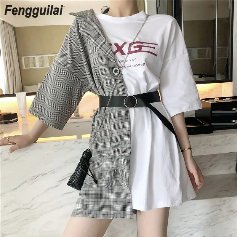 Ins Lattice Stitching Fake Two Piece Letter Dress Women's Clothes Japan Kawaii Retro Female Korean Harajuku Dresses For Women
Ins Lattice Stitching Fake Two Piece Letter Dress Women's Clothes Japan Kawaii Retro Female Korean Harajuku Dresses For Women