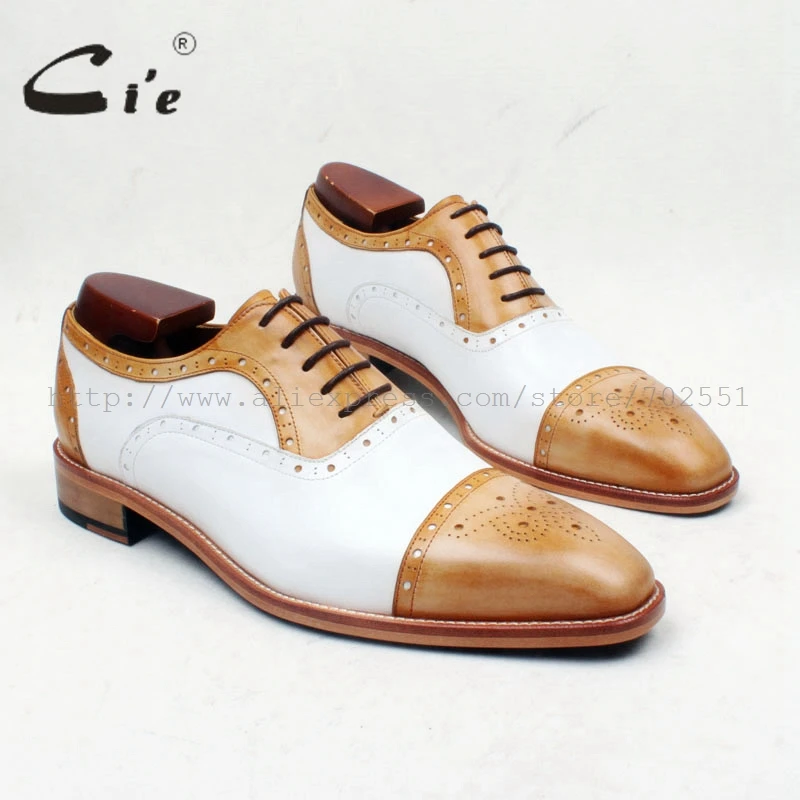 cie Square Toe SemiBrogues Lace-Up Brown Mixed White 100%Genuine Calf Leather Outsole Breathable Men Shoe Handmade Oxford OX659
cie Square Toe SemiBrogues Lace-Up Brown Mixed White 100%Genuine Calf Leather Outsole Breathable Men Shoe Handmade Oxford OX659
