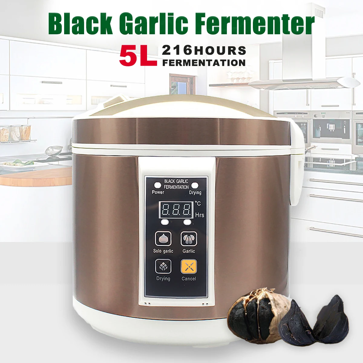 90 Вт 5л автоматический ферментер для чеснока коробка ферментации черный чеснок
