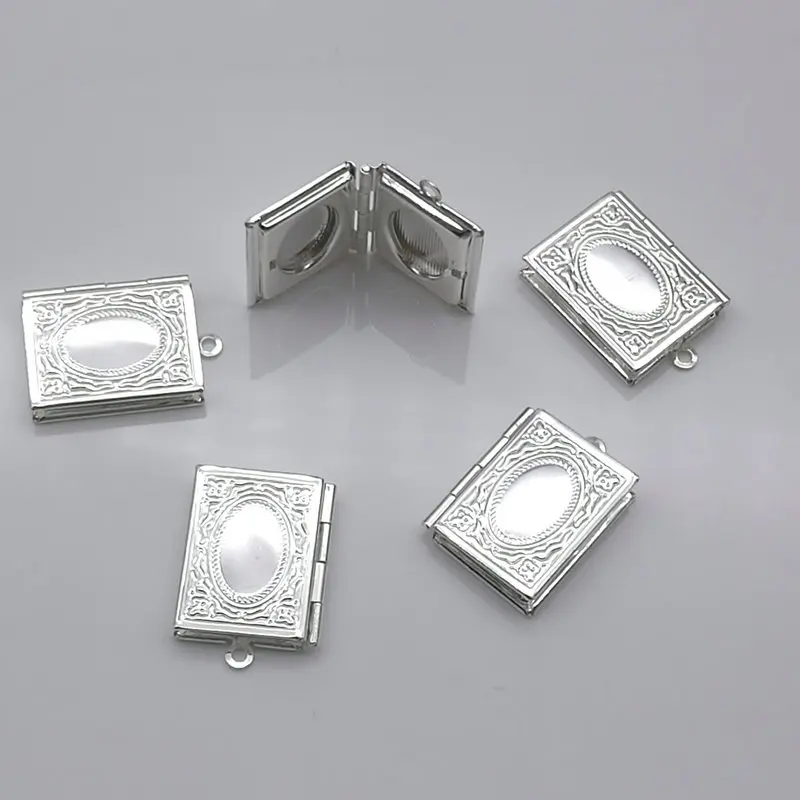 23 * 19 mm 10 PCS attractive innovative book put photos silver plated necklace pendant box
23 * 19 mm 10 PCS attractive innovative book put photos silver plated necklace pendant box