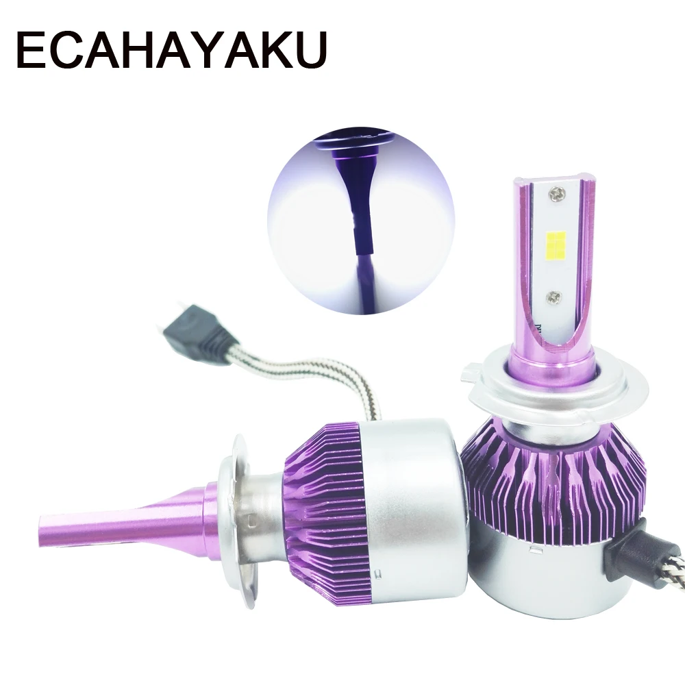Purple H4 H11 Car LED Headlight Kit Super Bright 7600LM 72w COB Car Light Bulb Replacement led Bulb 6000K LED Car Light Source
Purple H4 H11 Car LED Headlight Kit Super Bright 7600LM 72w COB Car Light Bulb Replacement led Bulb 6000K LED Car Light Source