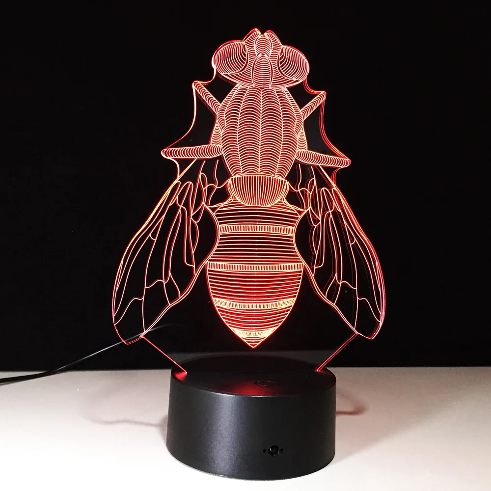 7 Color Changing The Fly LED Night Light Collectible 3d Led Table Desk Lamp Cartoon Figure Children's Bedside Lamp Power By USB
7 Color Changing The Fly LED Night Light Collectible 3d Led Table Desk Lamp Cartoon Figure Children's Bedside Lamp Power By USB