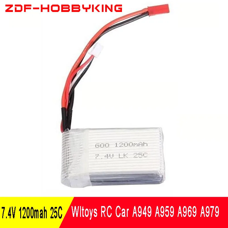 2018 Новый ZDF оригинальный wltoys A949 A959 A969 A979 K929 7 4 V 1200mAh 25C Улучшенная литий полимерная