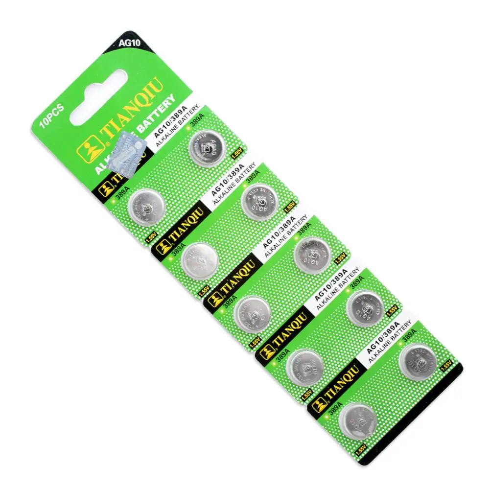 100x LR1130 AG10 V10GA Cell Battery Watch Button Coin 189 389 390 LR54 Batteries 100 Pcs AG10 G10A SR1130 LR1130 390A D189 LR54
100x LR1130 AG10 V10GA Cell Battery Watch Button Coin 189 389 390 LR54 Batteries 100 Pcs AG10 G10A SR1130 LR1130 390A D189 LR54