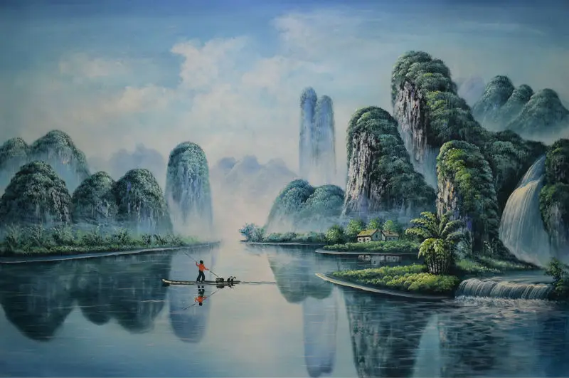 Hand Painted Modern Oil Painting on Canvas China Famous Guilin landscape Canvas Painting Wall Art Picture for Home Decoration
Hand Painted Modern Oil Painting on Canvas China Famous Guilin landscape Canvas Painting Wall Art Picture for Home Decoration