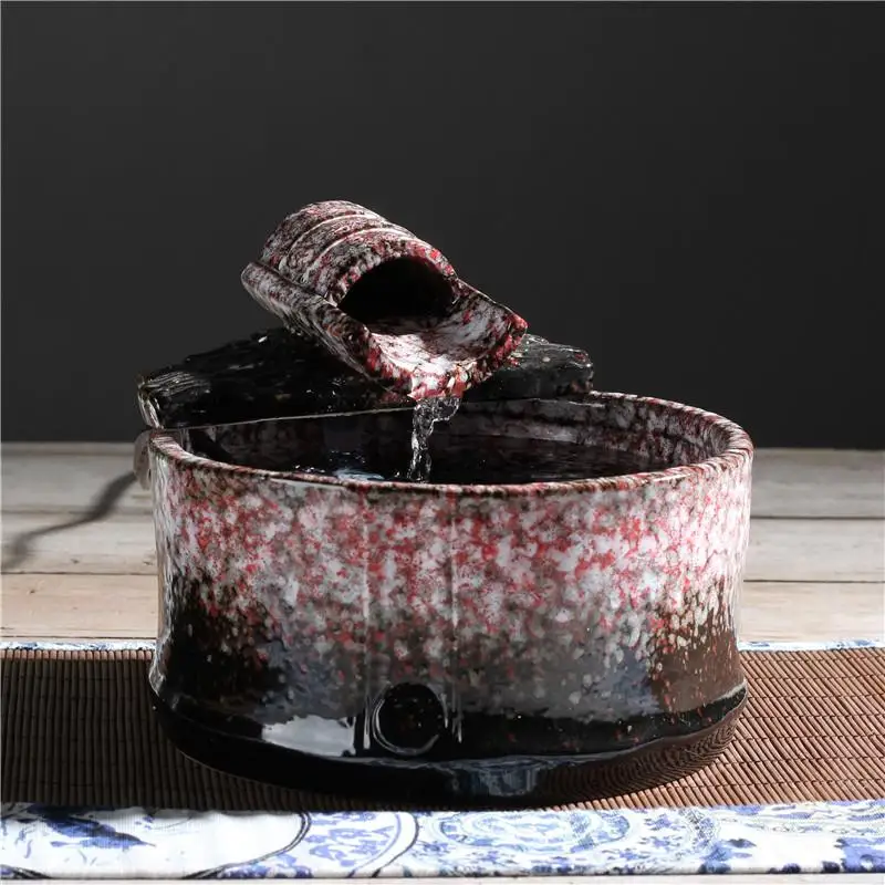 Feng Shui Well Desktop Retro Indoor Water Fountains Ceramics Decorative Crafts Water Fountain Home Office Teahouse Figurines
Feng Shui Well Desktop Retro Indoor Water Fountains Ceramics Decorative Crafts Water Fountain Home Office Teahouse Figurines