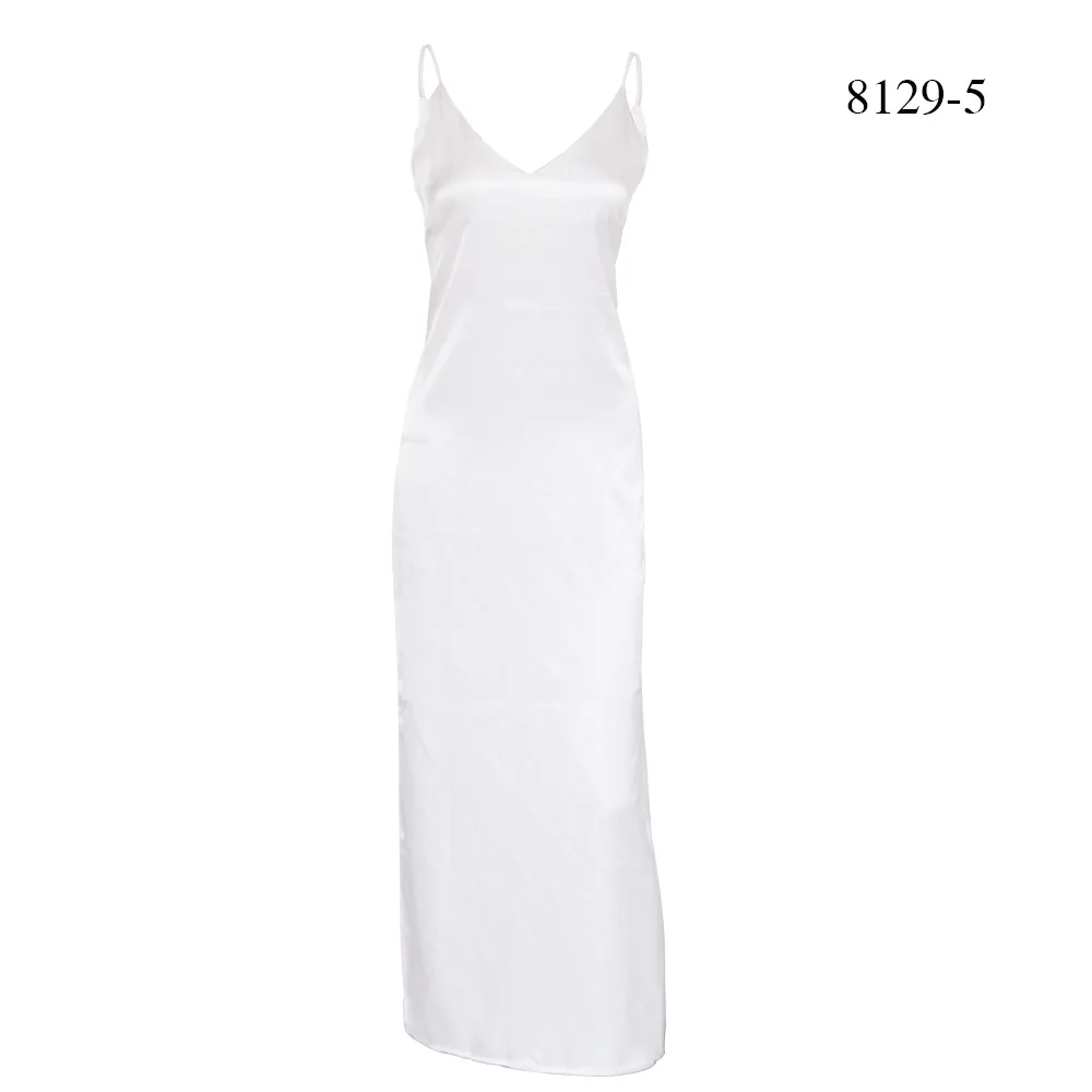 Sexy V Neck Satin Maxi Dress Women Spaghetti Strap Solid Backless Sleeveless Summer Dresses Side Split Long Party Dress Vestidos
Sexy V Neck Satin Maxi Dress Women Spaghetti Strap Solid Backless Sleeveless Summer Dresses Side Split Long Party Dress Vestidos