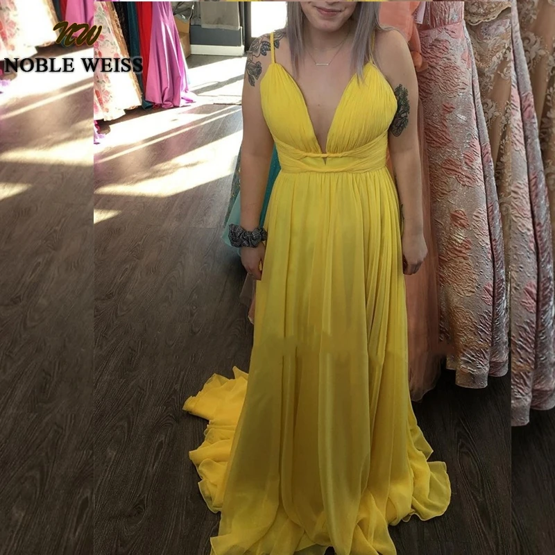 Prom Dresses Long 2020 Yellow Sexy Deep V Neck Evening Gown Spring Summer Vestidos Formales Elegantes African Party Dress
Prom Dresses Long 2020 Yellow Sexy Deep V Neck Evening Gown Spring Summer Vestidos Formales Elegantes African Party Dress