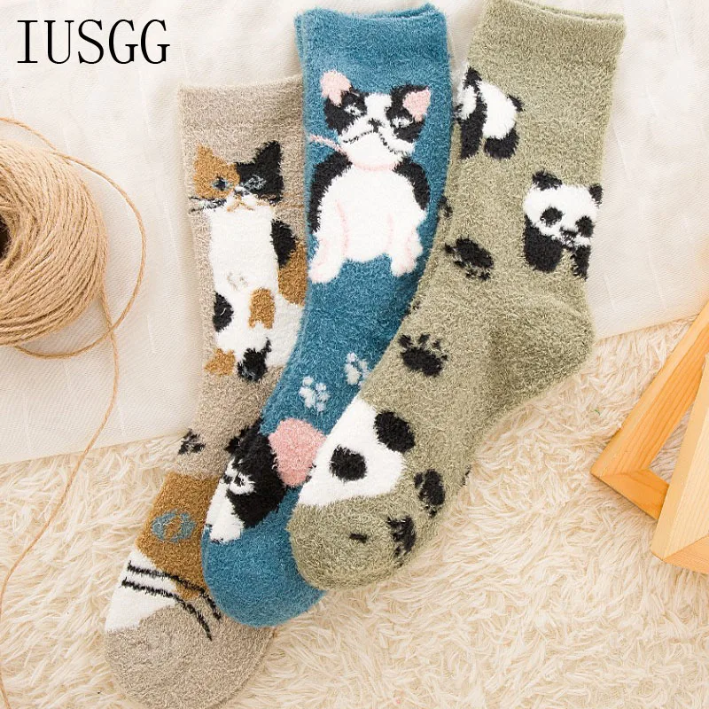 3 pairs Natural Rabbit Fur Women Socks Wool Upscale Soft Warm Winter Socks Coolmax Thick Cute Animal Pattern School Style Knit
3 pairs Natural Rabbit Fur Women Socks Wool Upscale Soft Warm Winter Socks Coolmax Thick Cute Animal Pattern School Style Knit