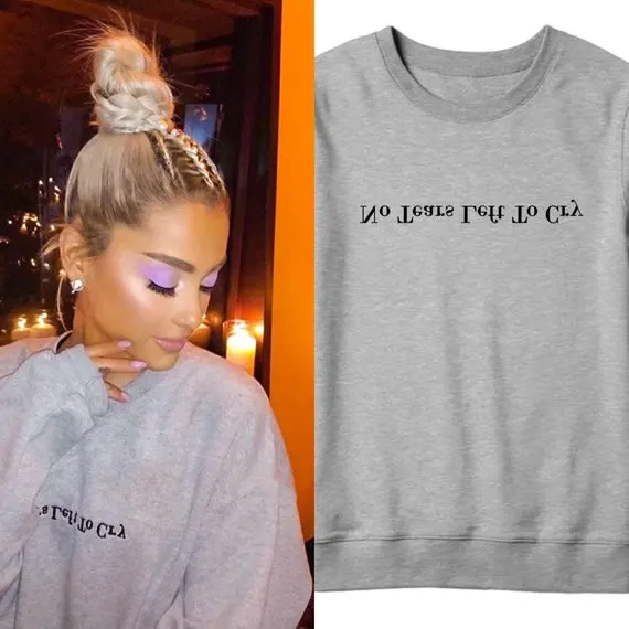 Свитер Sugarbaby с надписью «No Tear Left To Cry Ariana Grande», модный серый повседневный джемпер с длинным рукавом, модные весенние топы Tumblr для девочек
Свитер Sugarbaby с надписью «No Tear Left To Cry Ariana Grande», модный серый повседневный джемпер с длинным рукавом, модные весенние топы Tumblr для девочек