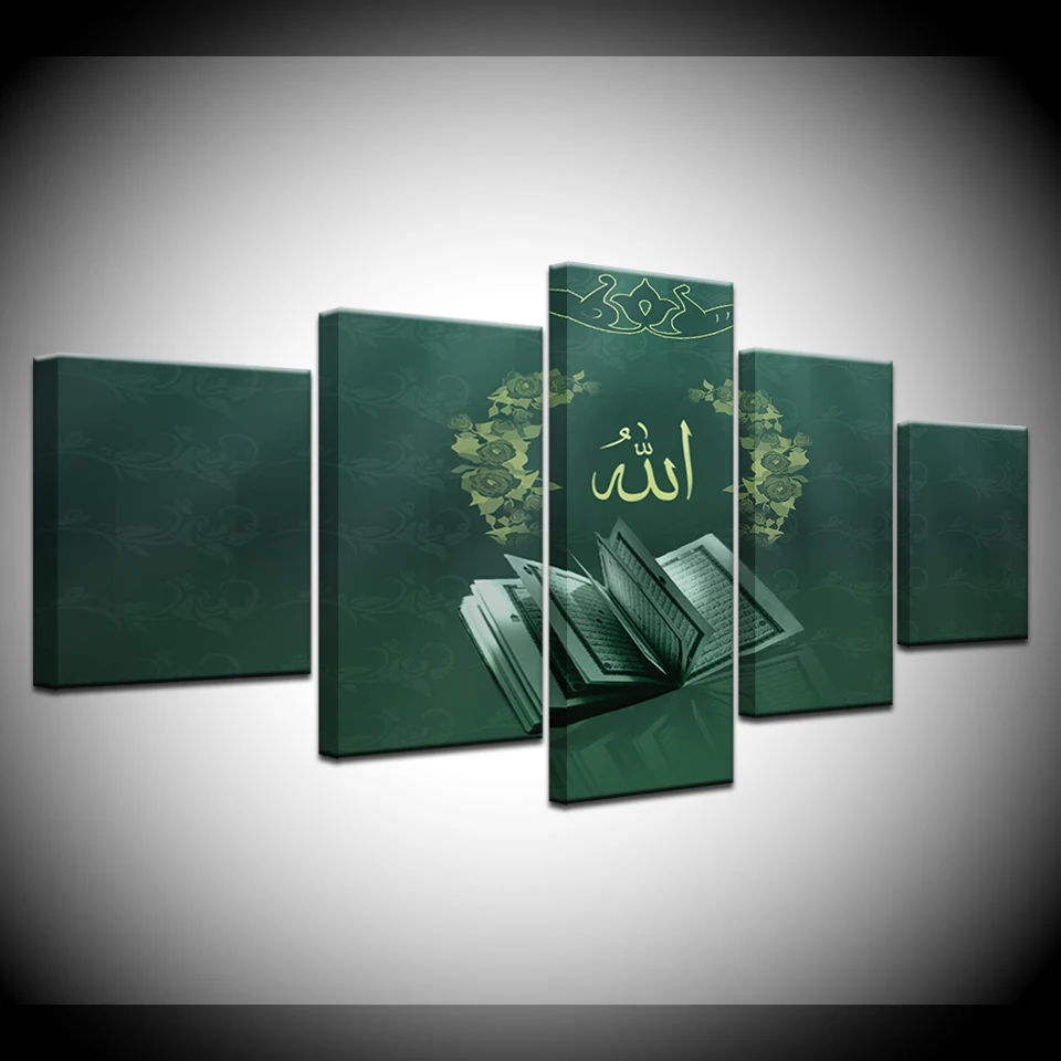 5 Panels Framed Modern Art Wall Art Oil Painting Art of Islamic Calligraphy Arabic Scriptures Home Decoration Framework Posters
5 Panels Framed Modern Art Wall Art Oil Painting Art of Islamic Calligraphy Arabic Scriptures Home Decoration Framework Posters