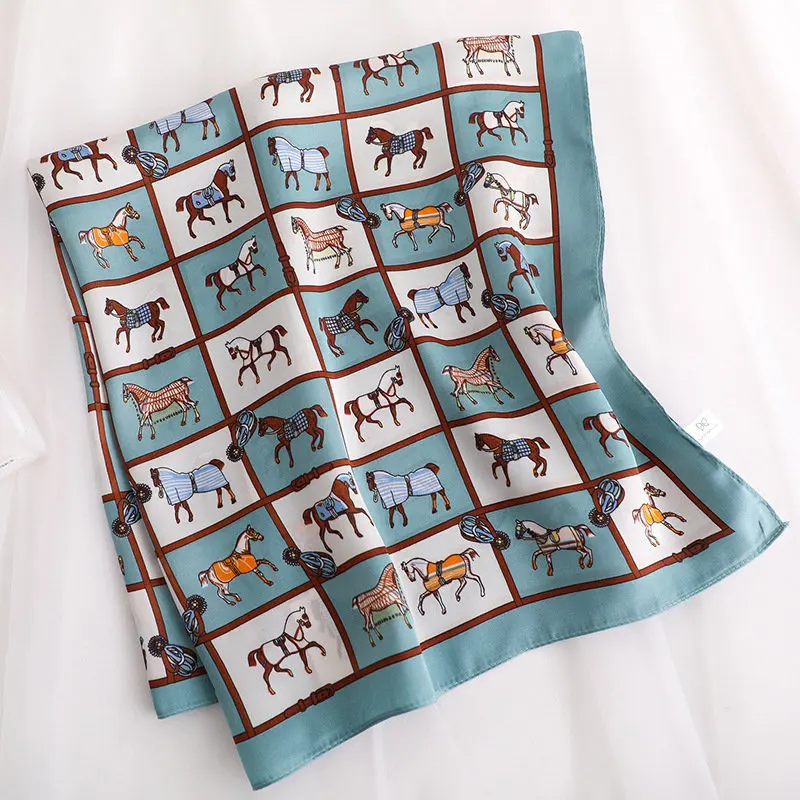 New 70cm women's horse print scarf fashion trend small silk scarf square scarf tie package decorative gift hot sale
New 70cm women's horse print scarf fashion trend small silk scarf square scarf tie package decorative gift hot sale
