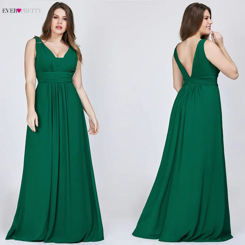 Ever Pretty Plus Size Evening Dresses New Arrival Elegant V-neck Chiffon Navy Blue A-line Long Party Gowns for Wedding Guest
Ever Pretty Plus Size Evening Dresses New Arrival Elegant V-neck Chiffon Navy Blue A-line Long Party Gowns for Wedding Guest