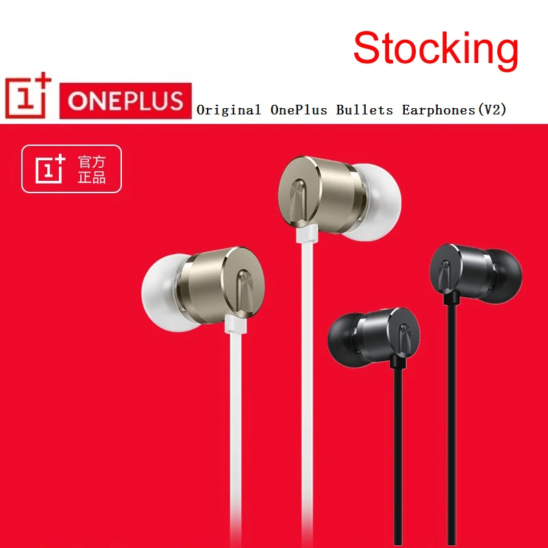 Stocking Original Oneplus in-ear Bullets V2 Earphone Volume Mic Control for 5T 5 3T 3 2 1 A510 A310 Phone 1+ | Электроника