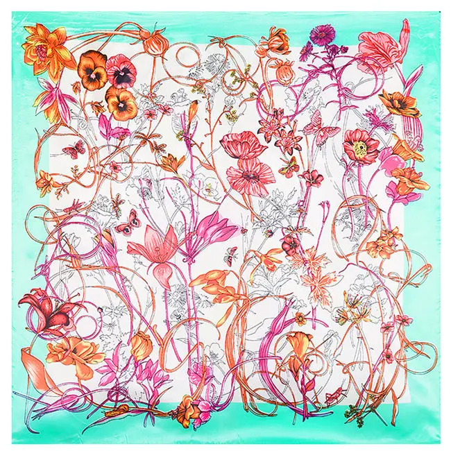 60cm*60cm Women 2017 New Fashion Imitated Silk Brand Spring Flower and Butterfly Printed Square Scarf Hot Sale
60cm*60cm Women 2017 New Fashion Imitated Silk Brand Spring Flower and Butterfly Printed Square Scarf Hot Sale