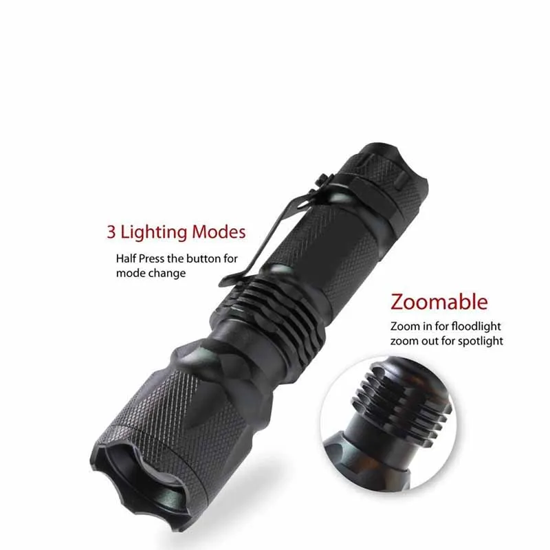 UltraFire CREE XR-E Q5 Transmitter Luz Bulb 300LM Zoomable 3 Mode Torch Lantern Hunting Night Fishing Aluminum Flashlight
UltraFire CREE XR-E Q5 Transmitter Luz Bulb 300LM Zoomable 3 Mode Torch Lantern Hunting Night Fishing Aluminum Flashlight