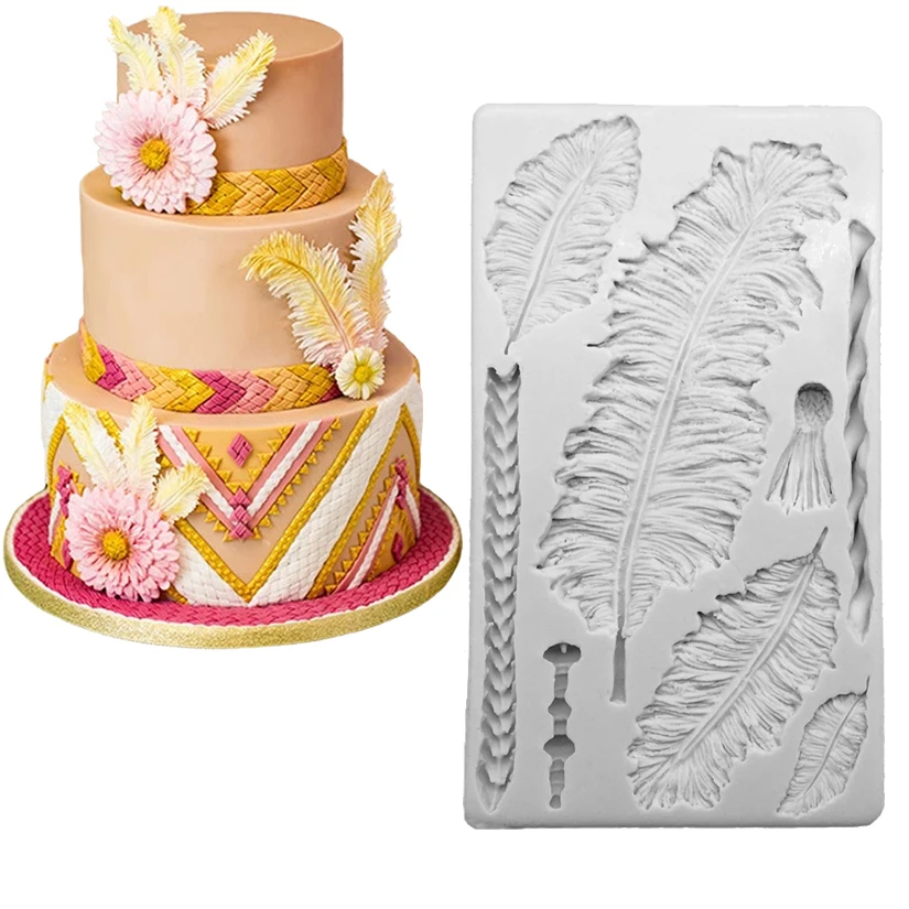 Wholesale 10 pcs Big Feathers Silicone Mold Fondant Cake Decorating Tools Candy Chocolate Gumpaste Mold
Wholesale 10 pcs Big Feathers Silicone Mold Fondant Cake Decorating Tools Candy Chocolate Gumpaste Mold