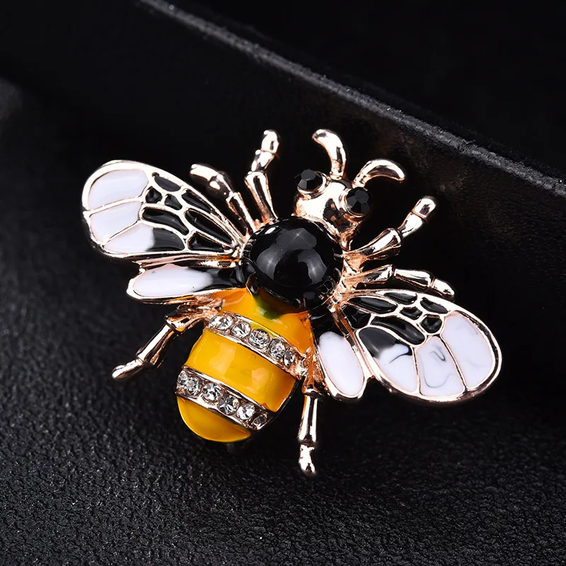 Новинка 1 шт. Женская Корейская брошь в форме пчелы с желтым медом и Пчелой