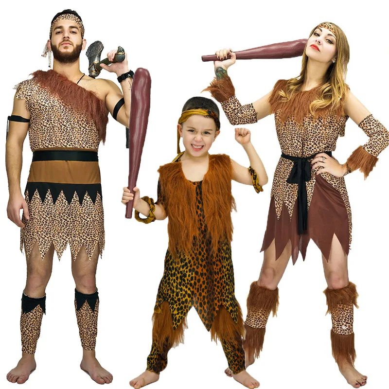 Halloween Kids Caveman Primitive Fancy Dress Family Adult Leopard Savage Caveman Costume
Halloween Kids Caveman Primitive Fancy Dress Family Adult Leopard Savage Caveman Costume