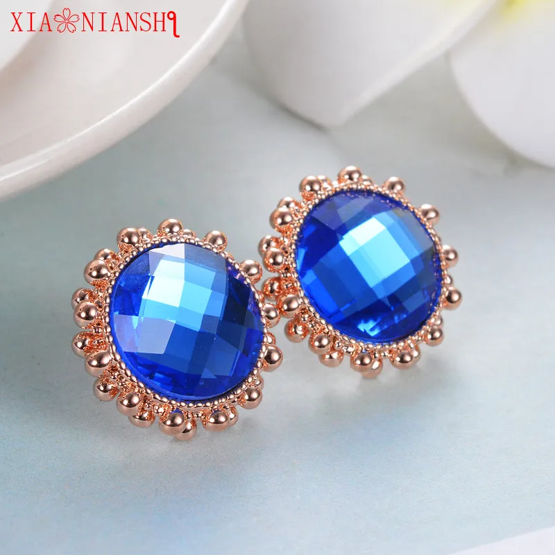 XIAONIANSHI 2017 Newest Charm Brand Ball Cabochons Crystal Stud Earrings Jewelry Fashion Champagne Rose gold Earrings For women
XIAONIANSHI 2017 Newest Charm Brand Ball Cabochons Crystal Stud Earrings Jewelry Fashion Champagne Rose gold Earrings For women