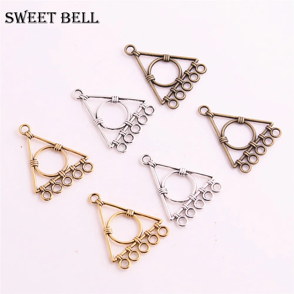 SWEET BELL 50pcs 24*31mm Three color Vintage Metal Triangle Charms for Earrings Making Diy Jewelry Connectors Charms D6222
SWEET BELL 50pcs 24*31mm Three color Vintage Metal Triangle Charms for Earrings Making Diy Jewelry Connectors Charms D6222