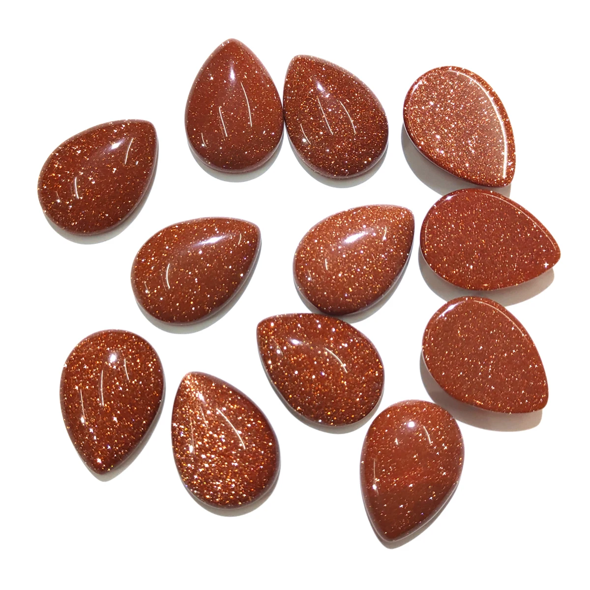 10 PCS Gold Sand Stone Natural Stones Cabochon 12x16mm 13x18mm 15x20mm 18x25mm Water Drop Shape No Hole for Making Jewelry DIY
10 PCS Gold Sand Stone Natural Stones Cabochon 12x16mm 13x18mm 15x20mm 18x25mm Water Drop Shape No Hole for Making Jewelry DIY