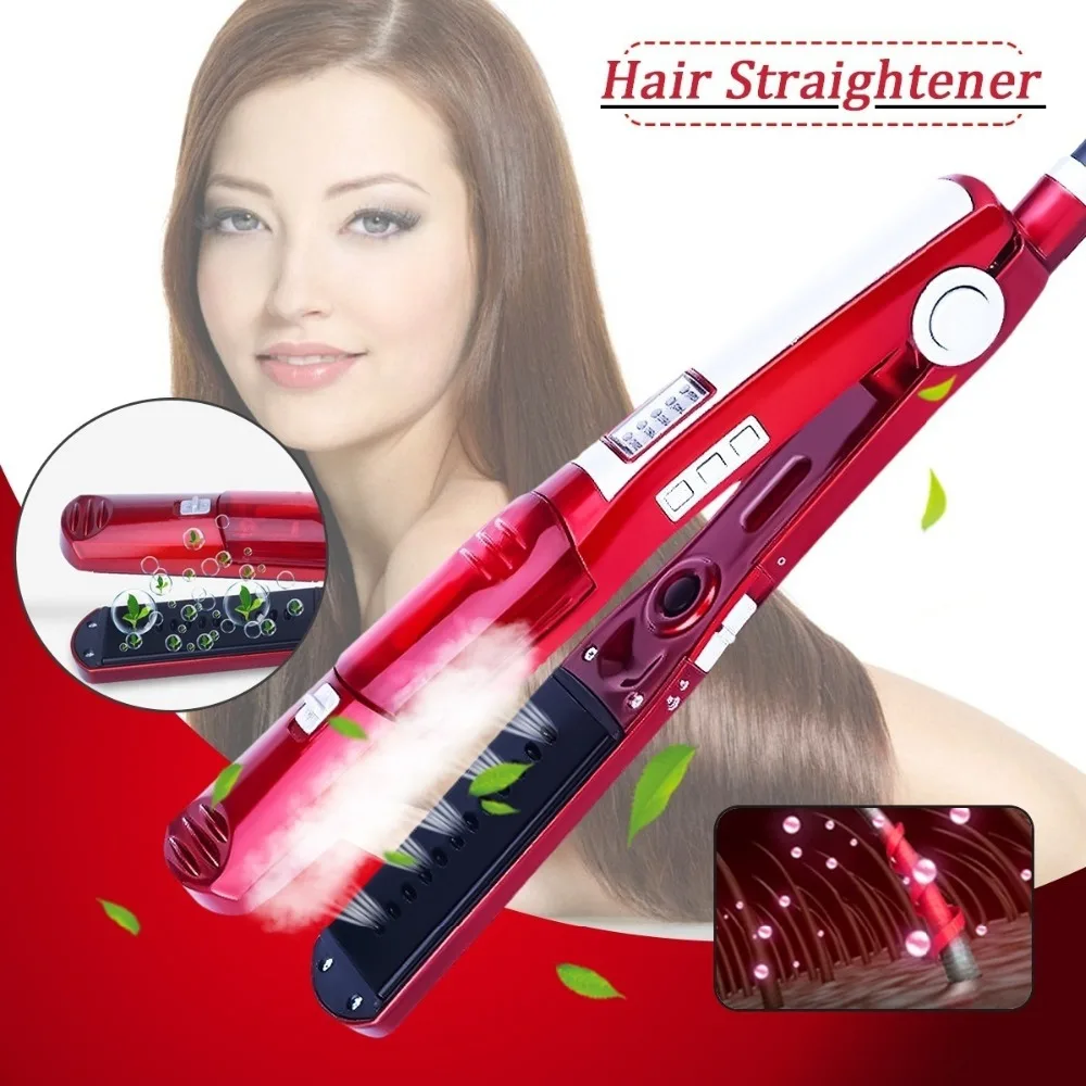 Professional Steam Hair Straightening Flat Iron Ceramic Dry/Wet Electric Vapor Fast Heating Hair Care Straightener Styling Tools
Professional Steam Hair Straightening Flat Iron Ceramic Dry/Wet Electric Vapor Fast Heating Hair Care Straightener Styling Tools