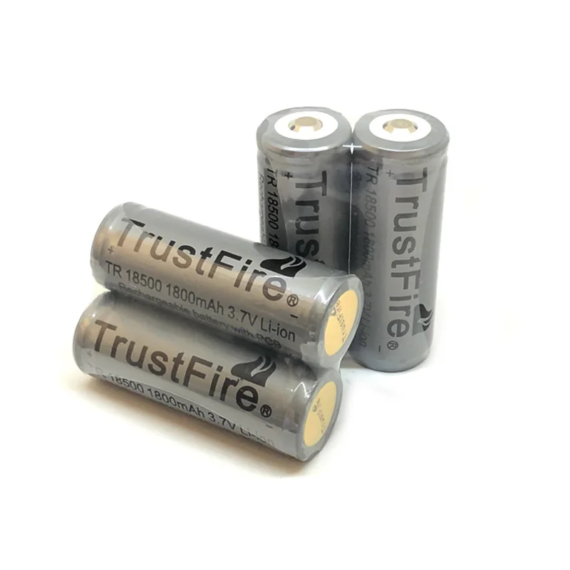 10pcs/lot TrustFire TR 18500 1800mAh 3.7V Rechargeable Lithium Protected Battery Camera Flashlight Torch Batteries with PCB
10pcs/lot TrustFire TR 18500 1800mAh 3.7V Rechargeable Lithium Protected Battery Camera Flashlight Torch Batteries with PCB