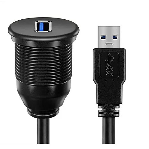 USB Panel Flush Mount Cable , USB 3.0 Extension Dash Flush Mount Cable, Panel Mount Cable, For Car, Boat, Motorcycle
USB Panel Flush Mount Cable , USB 3.0 Extension Dash Flush Mount Cable, Panel Mount Cable, For Car, Boat, Motorcycle