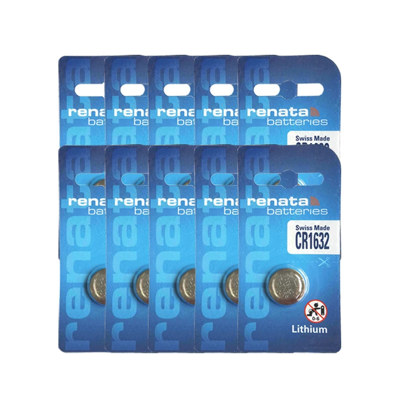 50pcs/lot Renata CR1632 3V Lithium Battery Wholesale Button Cell Coin Batteries For Toy Watches
50pcs/lot Renata CR1632 3V Lithium Battery Wholesale Button Cell Coin Batteries For Toy Watches
