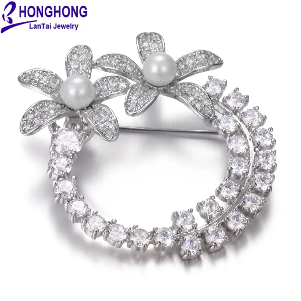 HONGHONG Cubic zirconia Pearl Flower Brooches High Quality ladies fashion Brooch Wedding Dress Jewelry Accessories
HONGHONG Cubic zirconia Pearl Flower Brooches High Quality ladies fashion Brooch Wedding Dress Jewelry Accessories