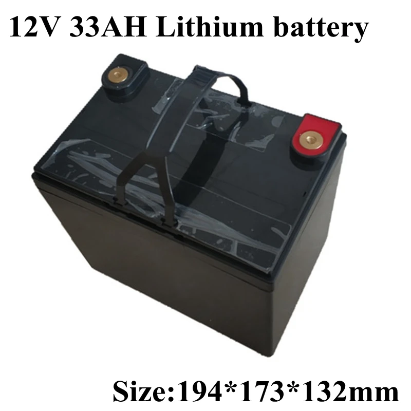 Waterproof Lithium Ion 12V 33AH Battery 12V 30AH Li Ion Bateria for 360W Solar Snowmobile ATV Van Golf Cart + 2A Charger
Waterproof Lithium Ion 12V 33AH Battery 12V 30AH Li Ion Bateria for 360W Solar Snowmobile ATV Van Golf Cart + 2A Charger