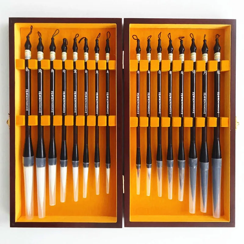 16 шт./компл. RUYANGLIU Chinese ручка кисть для каллиграфии Set Advanced Soft шерстяной волос Brush Pen