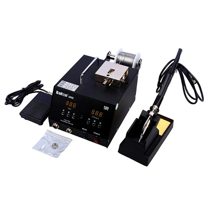 150W Electric Soldering Irons metal shell BK3600 high power high frequency lead-free anti-static automatic soldering station
150W Electric Soldering Irons metal shell BK3600 high power high frequency lead-free anti-static automatic soldering station