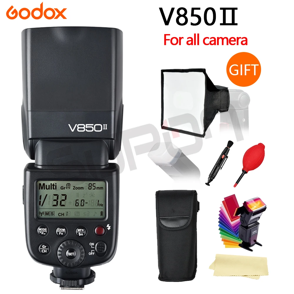 Godox V850II GN60 2 4G Беспроводная система X Speedlite литий ионный аккумулятор светильник для