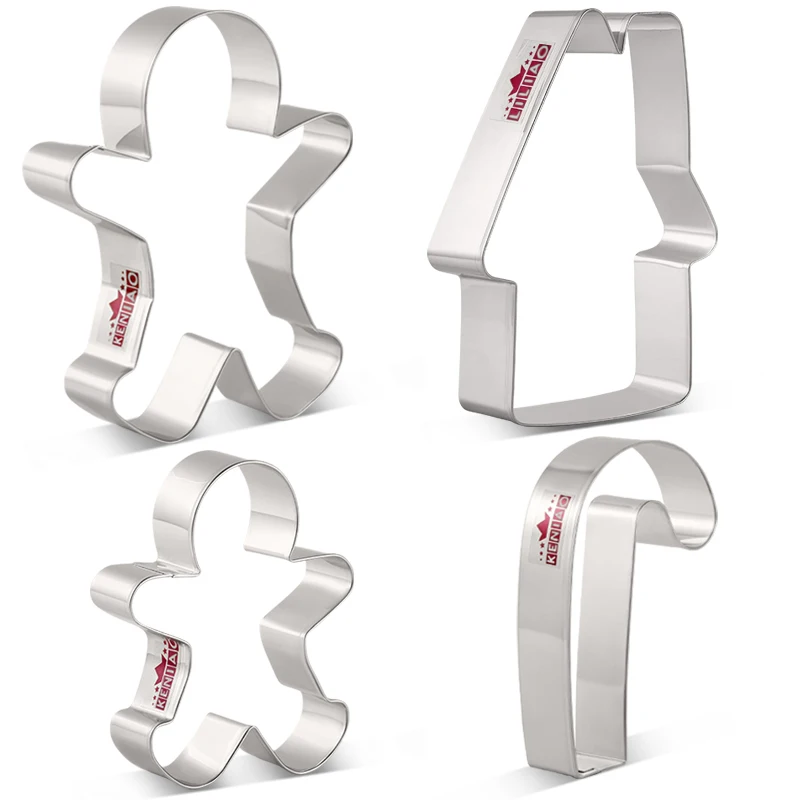 KENIAO Christmas Cookie Cutter Set - 4PC - Gingerbread House,Gingerbread Man,Candy Cane - Winter Biscuit Molds - Stainless Steel
KENIAO Christmas Cookie Cutter Set - 4PC - Gingerbread House,Gingerbread Man,Candy Cane - Winter Biscuit Molds - Stainless Steel