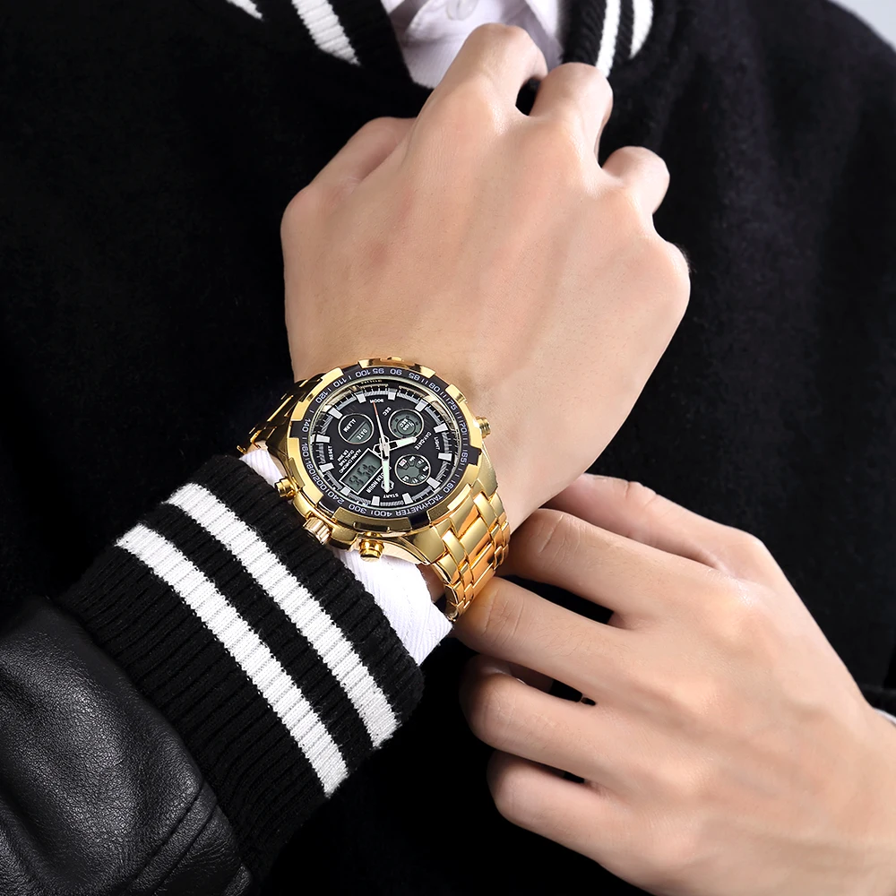 2020 GOLDNEHOUR Steel Strap Watches For Men Military Sport Quartz Wristwatches Led Digital 24 Hours Clock Men Relogio Masculino
2020 GOLDNEHOUR Steel Strap Watches For Men Military Sport Quartz Wristwatches Led Digital 24 Hours Clock Men Relogio Masculino