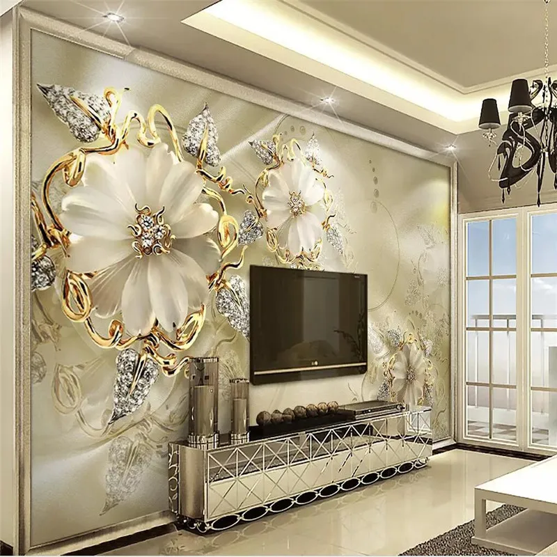 3d golden jewels flower European style court TV background wall professional custom wallpaper mural
3d golden jewels flower European style court TV background wall professional custom wallpaper mural