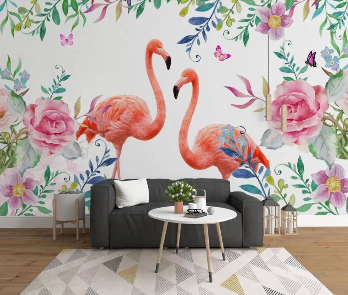 Flamingo Flower Wallpaper Art Wall Painting Luxury Contact Paper Floral 3D Photo Wall Paper Roll for Bedroom Custom
Flamingo Flower Wallpaper Art Wall Painting Luxury Contact Paper Floral 3D Photo Wall Paper Roll for Bedroom Custom
