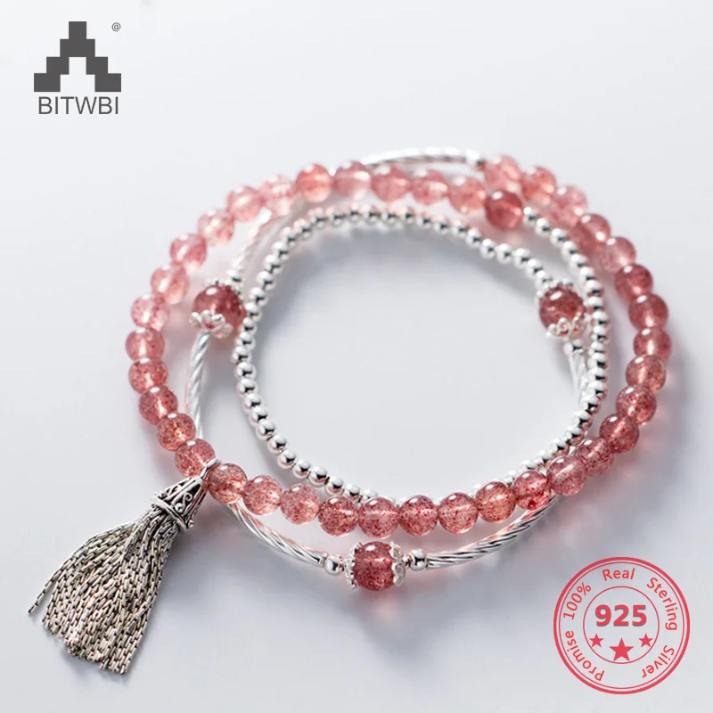 Hot Style 925 Sterling Silver Fashion Sweet Pink Strawberry Quartz Sassel Pendants Bracelets Women Jewelry for Gift
Hot Style 925 Sterling Silver Fashion Sweet Pink Strawberry Quartz Sassel Pendants Bracelets Women Jewelry for Gift