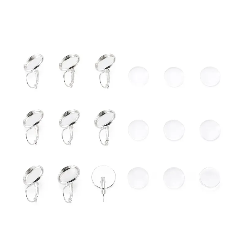 10 Sets Clear Domed Glass Cabochon Cover and 25x16mm Brass Lever Back Earring Settings for DIY Jewelry Cadmium Free & Lead Free
10 Sets Clear Domed Glass Cabochon Cover and 25x16mm Brass Lever Back Earring Settings for DIY Jewelry Cadmium Free & Lead Free