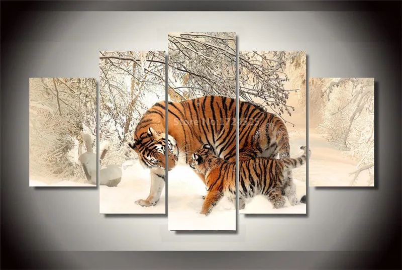 5 Pcs HD Printed Snow Mountain Tiger Painting On Canvas Room Decoration Print Poster Picture Canvas For Living Room Unframed
5 Pcs HD Printed Snow Mountain Tiger Painting On Canvas Room Decoration Print Poster Picture Canvas For Living Room Unframed