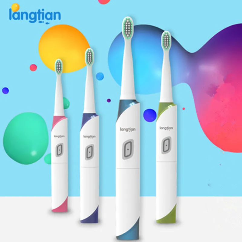 Langtian LT-Z18 ультра звуковая электрическая зубная щетка 4 шт. сменные головки не