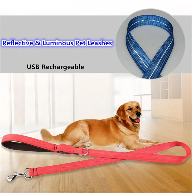 LED Light dog leashes reflective pet leashes nylon glow dog traction rope for medium large dogs USB Rechargebale B48
LED Light dog leashes reflective pet leashes nylon glow dog traction rope for medium large dogs USB Rechargebale B48