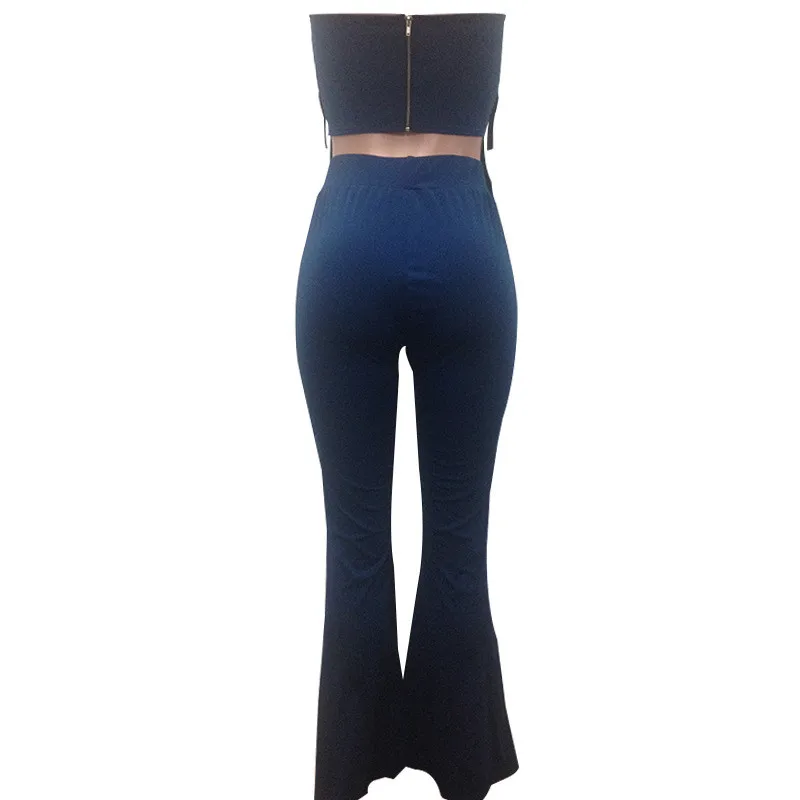 2018 Women Spring Autumn Sexy Two Piece Set Zip Back Tassel Crop Tops and Long Flare Pants Celebrity Runway Strapless Jumpsuits
2018 Women Spring Autumn Sexy Two Piece Set Zip Back Tassel Crop Tops and Long Flare Pants Celebrity Runway Strapless Jumpsuits