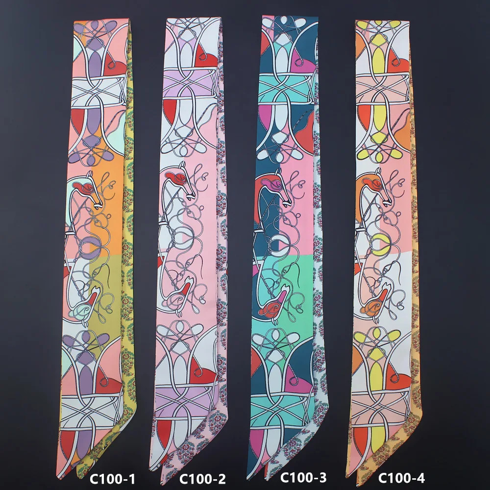 Chain Print Twill Silk Scarf For Women Small Tie Head Scarves Fashion Luxury Brand Hair Bag Ribbons Summer Small Skinny Scarf
Chain Print Twill Silk Scarf For Women Small Tie Head Scarves Fashion Luxury Brand Hair Bag Ribbons Summer Small Skinny Scarf