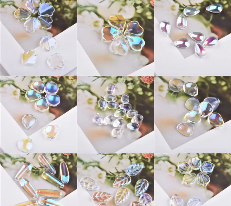 10pcs DIY Imitation Crystal Hairpin Czech Glazed Beads Flowers Leaf Water drop Shape Mirage Color Glass Beads For Jewelry Making
10pcs DIY Imitation Crystal Hairpin Czech Glazed Beads Flowers Leaf Water drop Shape Mirage Color Glass Beads For Jewelry Making